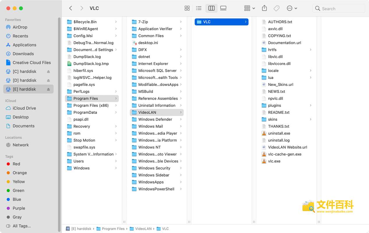 macOS Finder中打开的HDD文件