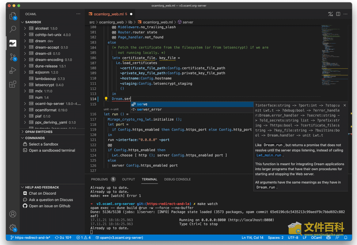 Visual Studio Code中打开的ML文件